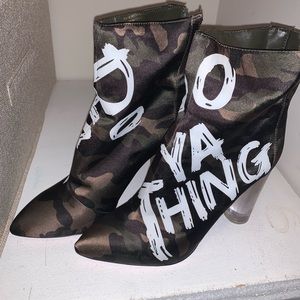 Limited Edition Aldo “Do ya thing” heeled camo boot